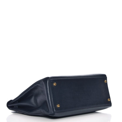 Hermes Courchevel Kelly Retourne 35 Bleu Marine 4 of 28