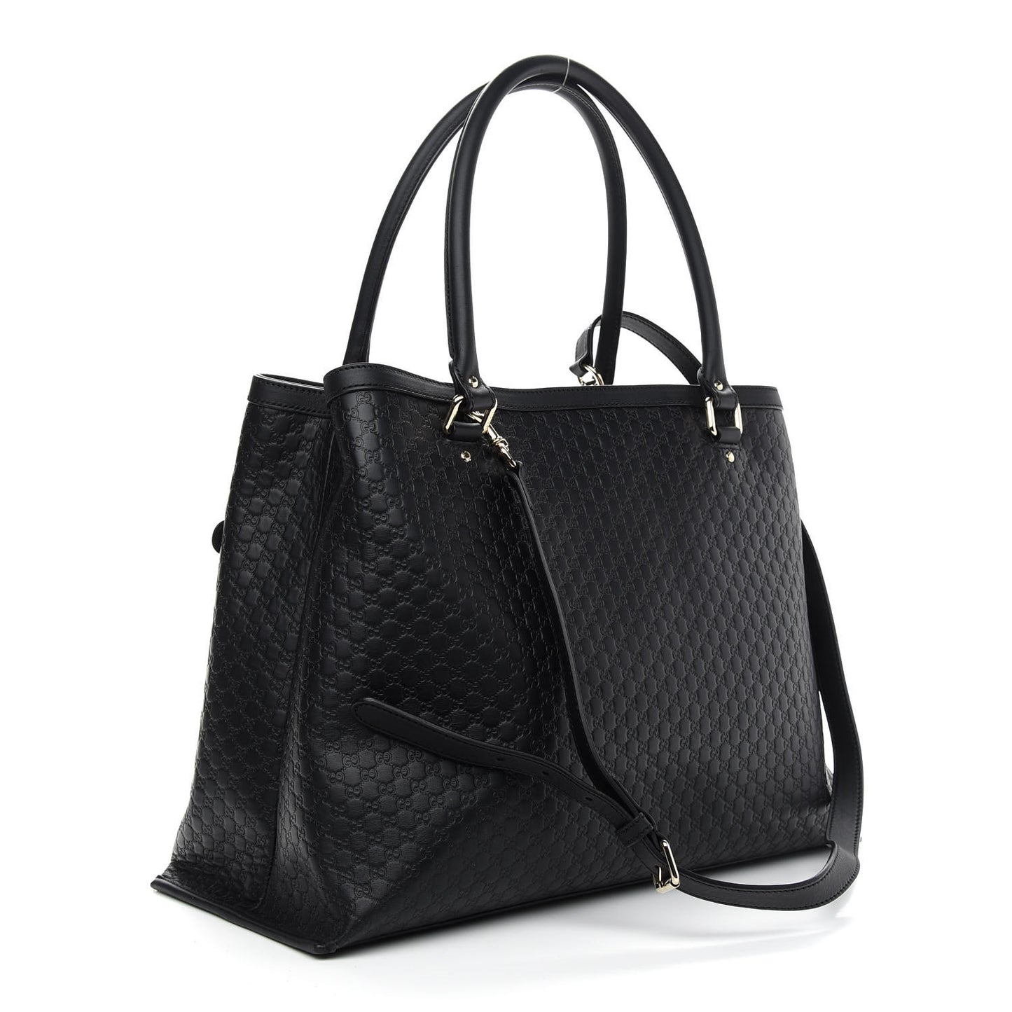 Soft Microguccissima Large Tote Black