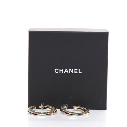 Chanel CC Hoop Earrings Gold 5 of 5