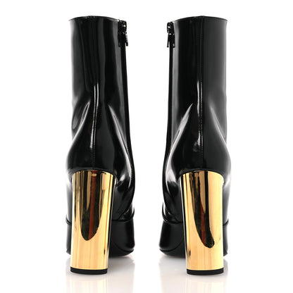 Saint Laurent Vitello Marilyn Auteuil 105 Ankle Zip Boots 37.5 Black 6 of 11