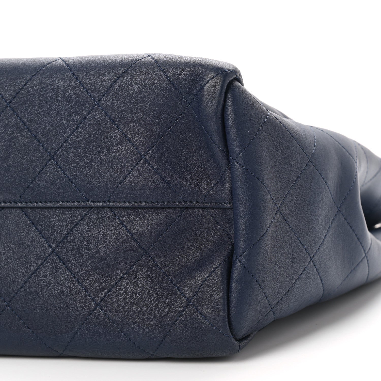 Chanel Calfskin Stitched Large Shopping Tote Dark Navy 10 of 11