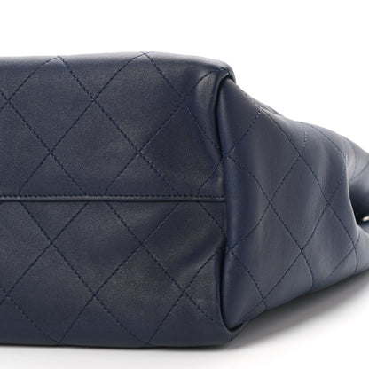 Chanel Calfskin Stitched Large Shopping Tote Dark Navy 10 of 11