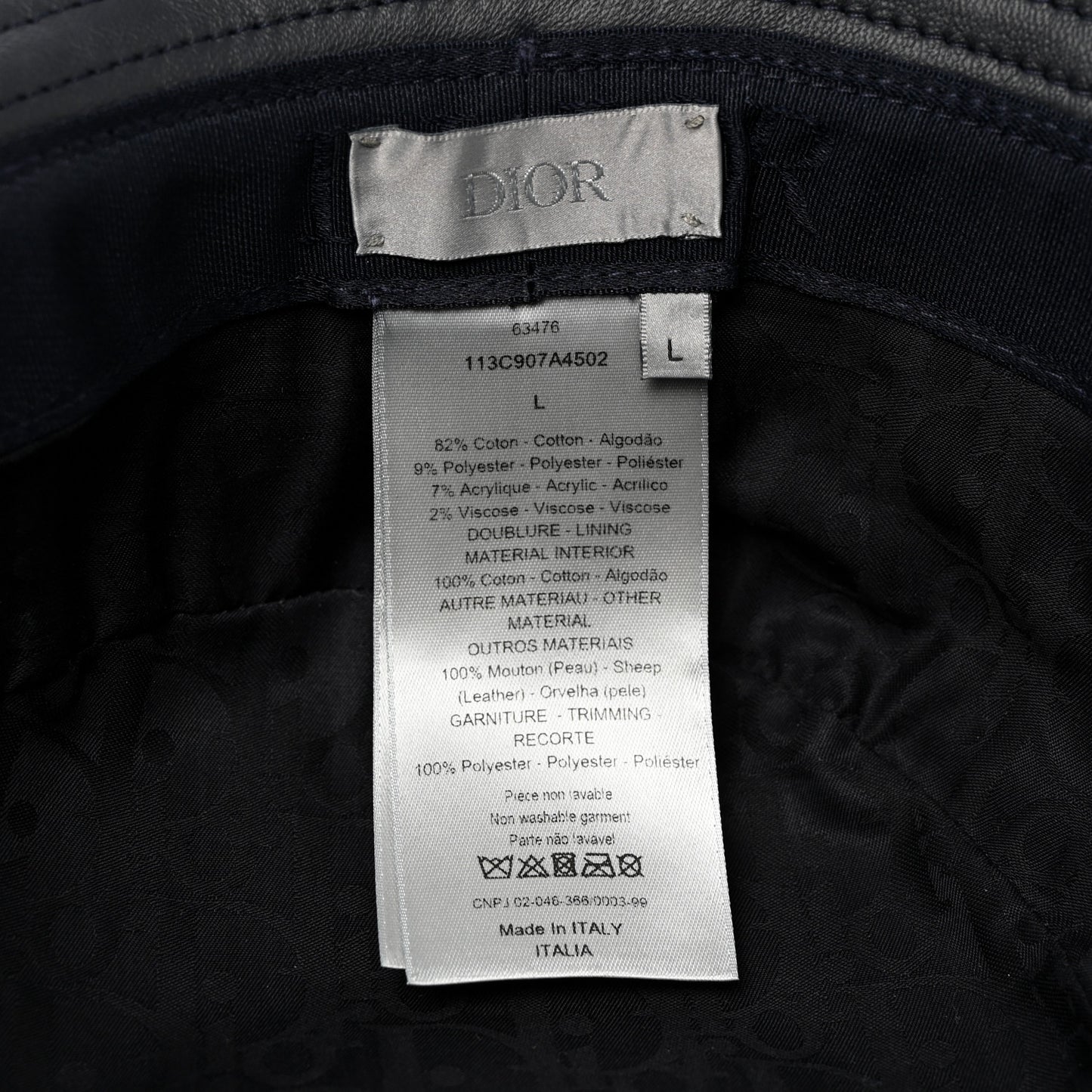 Oblique Jacquard Bucket Hat L Blue