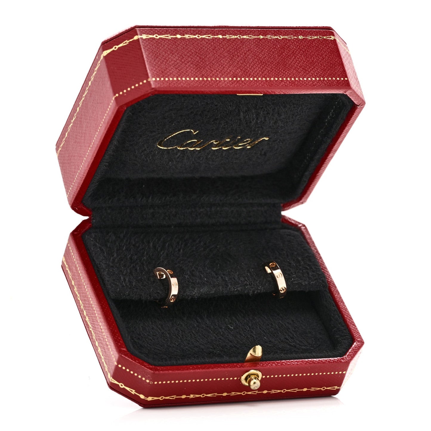 18K Pink Gold Small LOVE Hoop Earrings