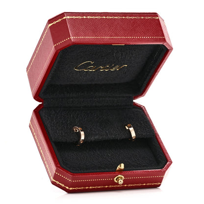 Cartier 18K Pink Gold Small LOVE Hoop Earrings 5 of 5