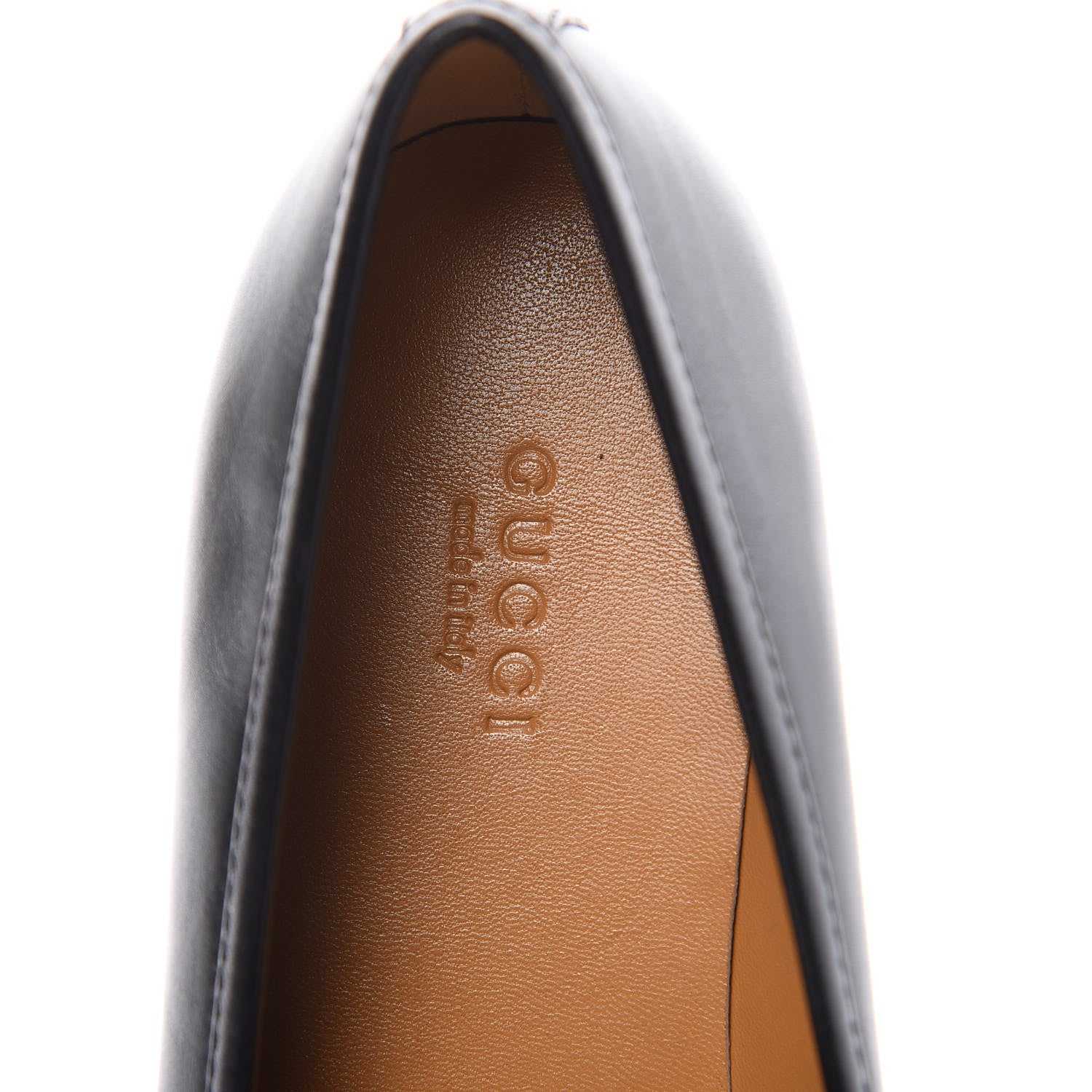 Gucci Calfskin Womens Jordaan Loafers 38 Black 6 of 10