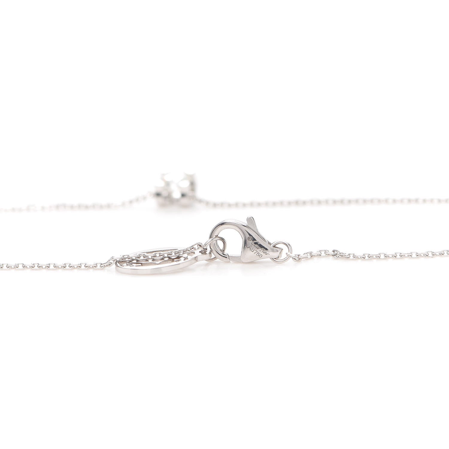 Cartier 18K White Gold Diamond .24ct C De Cartier Pendant Necklace 5 of 7