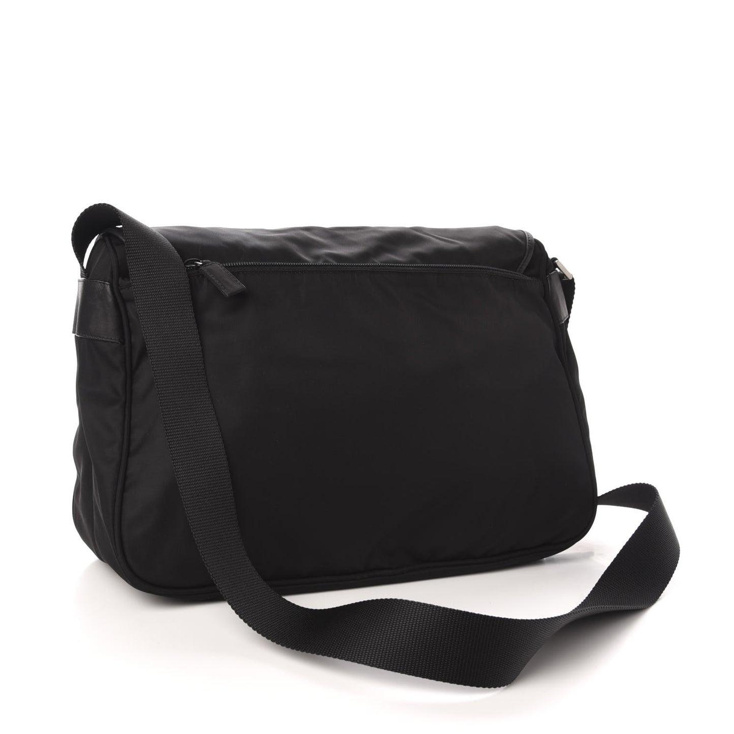 Nylon Vela Messenger Bag Black