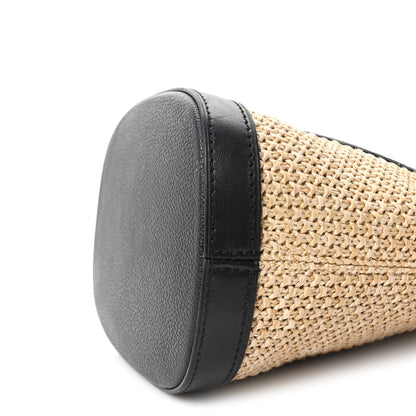 Louis Vuitton Raffia Petit Bucket Black 10 of 12