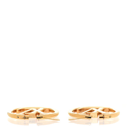 Louis Vuitton Metal Louise Hoop Earrings Gold 3 of 5