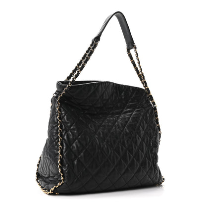 Chanel Calfskin Quilted Medium Chain Me Hobo Black 3 of 10