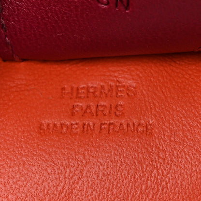 Hermes Milo Lambskin Grigri Rodeo Horse Bag Charm PM Orange Poppy Craie Terre Battue 3 of 5