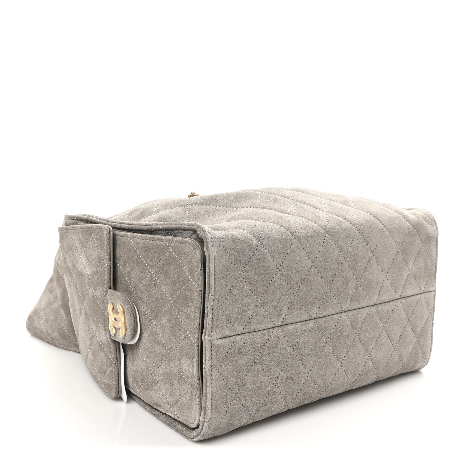 Chanel Suede Quilted Medium Chanel 25 Handbag Grey 5 of 11