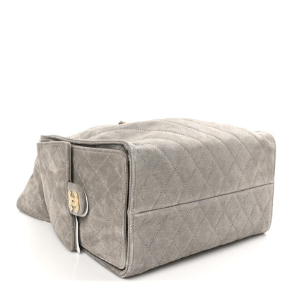 Chanel Suede Quilted Medium Chanel 25 Handbag Grey 5 of 11