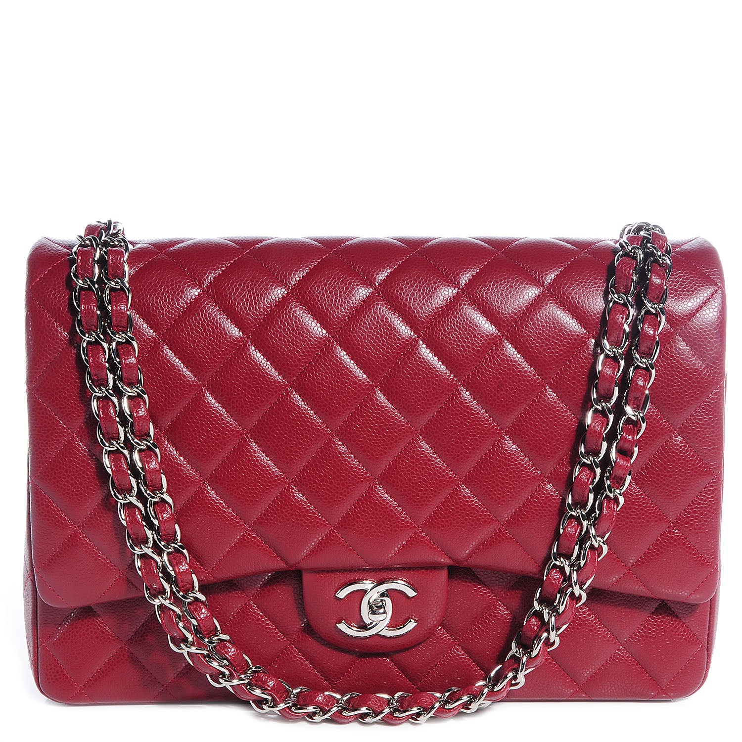Chanel Caviar Quilted Maxi Double Flap Red 1 of 9