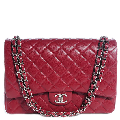 Chanel Caviar Quilted Maxi Double Flap Red 1 of 9