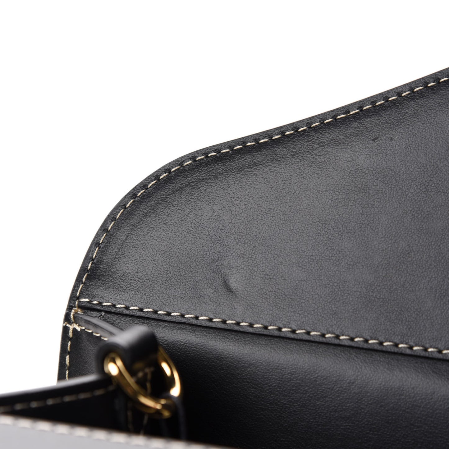 Canvas Smooth Calfskin Two Tone Medium Pocket Bag Natural Black