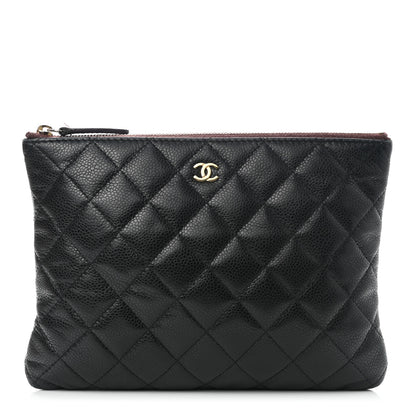Chanel Caviar Quilted Medium Cosmetic Case Black 1 of 10