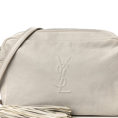 Saint Laurent Lambskin Monogram Small Lou Camera Bag White 7 of 14