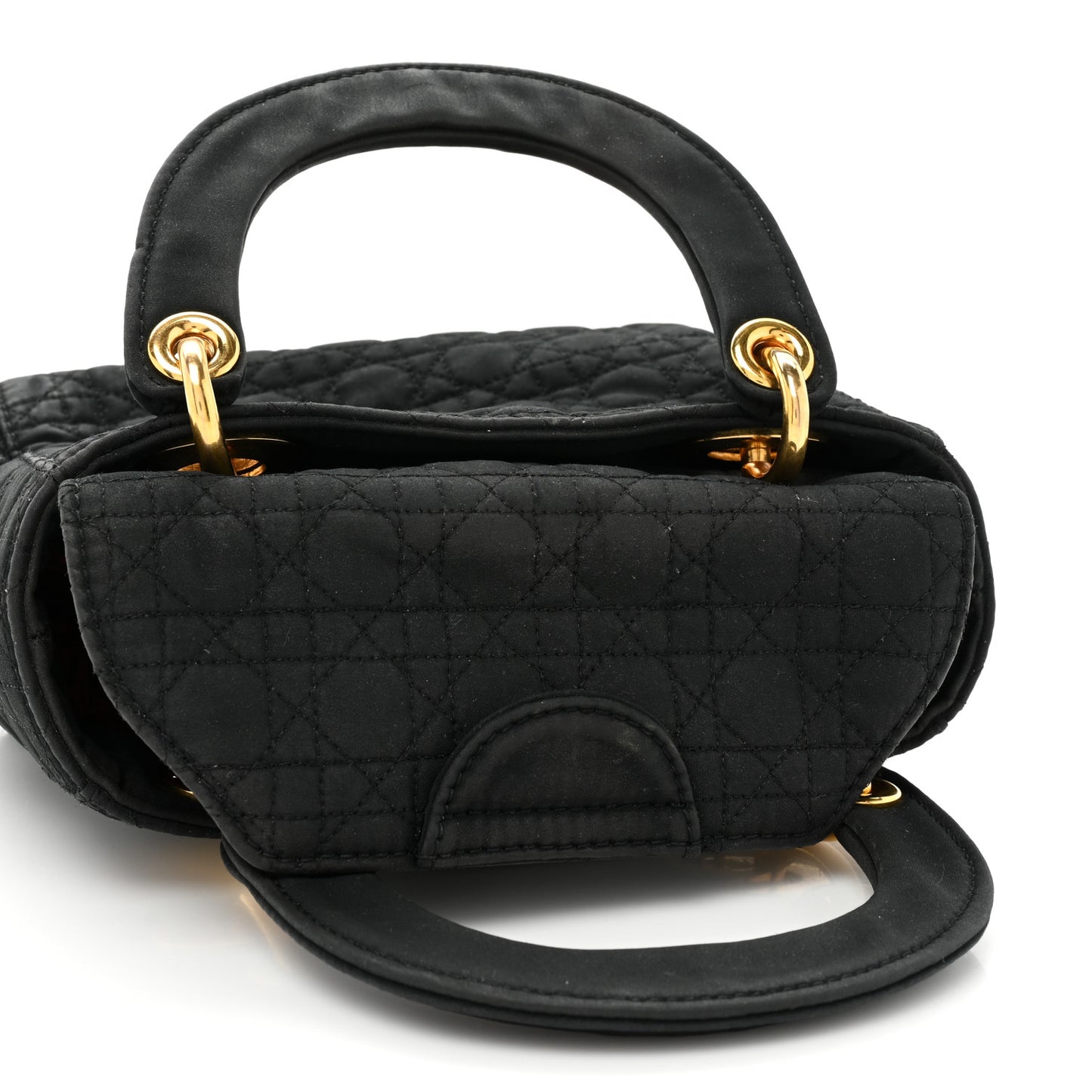 Nylon Cannage Mini Lady Dior Black