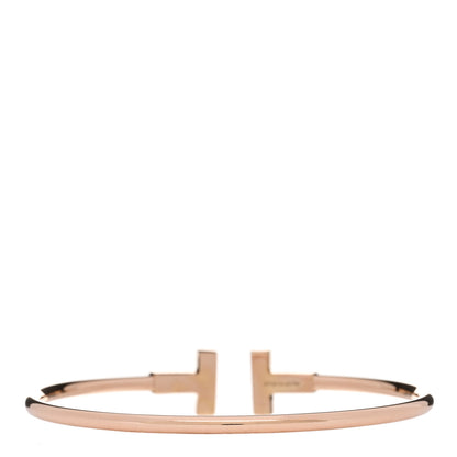 Tiffany 18K Rose Gold T Wire Bracelet 2 of 3