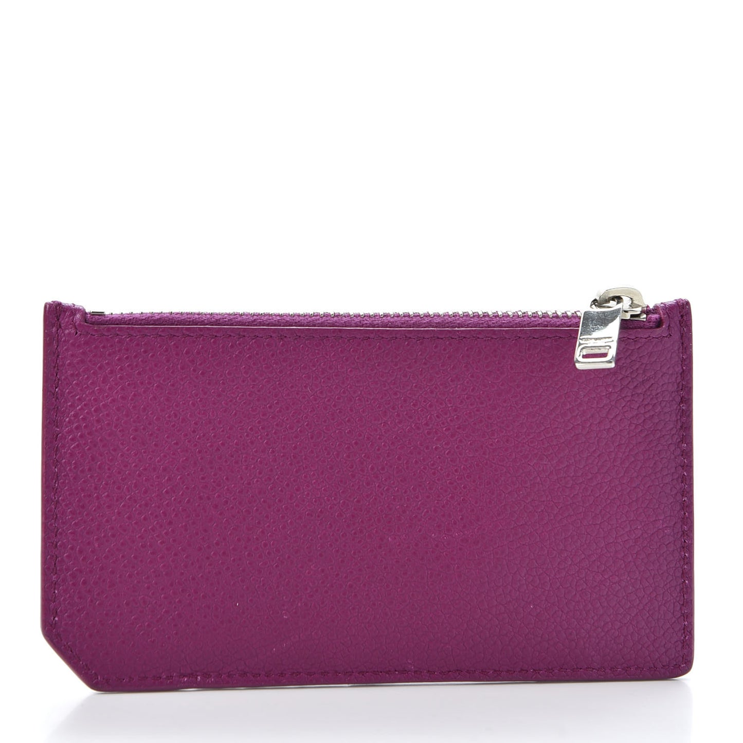 Grained Calfskin 5 Fragments Zip Pouch Card Holder Pivoine