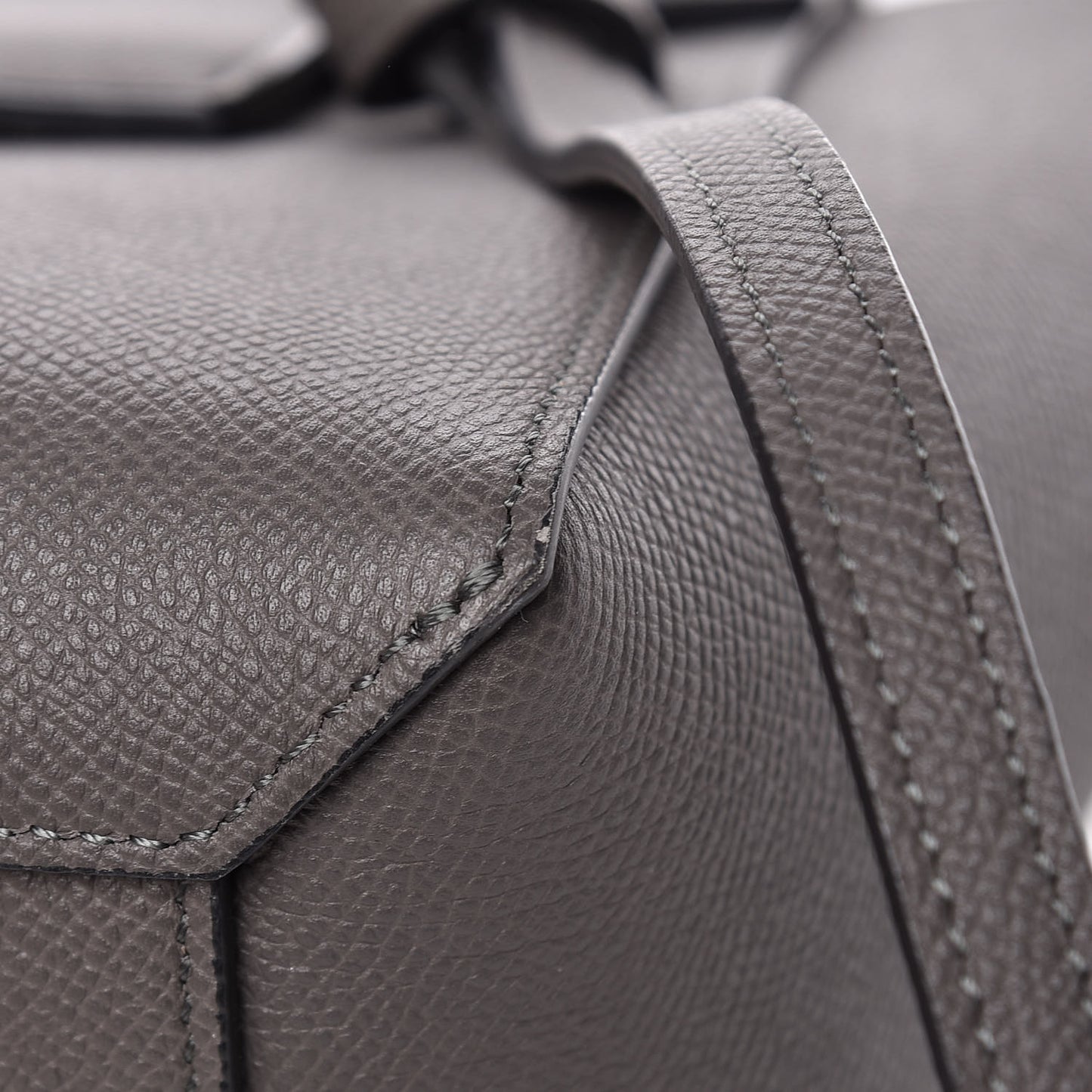 Grained Calfskin Nano Belt Bag Grey