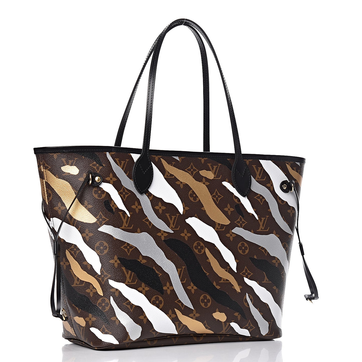 X LOL Monogram Neverfull MM Gold Silver