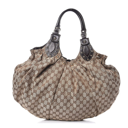 Gucci Monogram Studded Pelham Tote Dark Brown 1 of 12