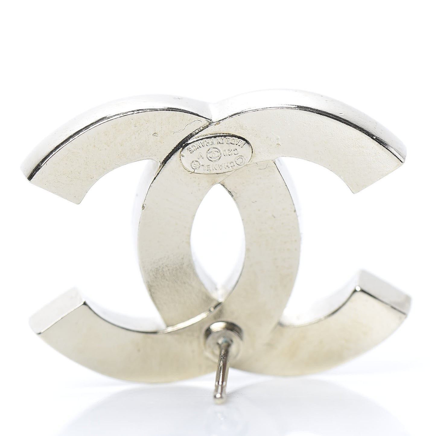 Crystal CC Large Stud Earrings Gold