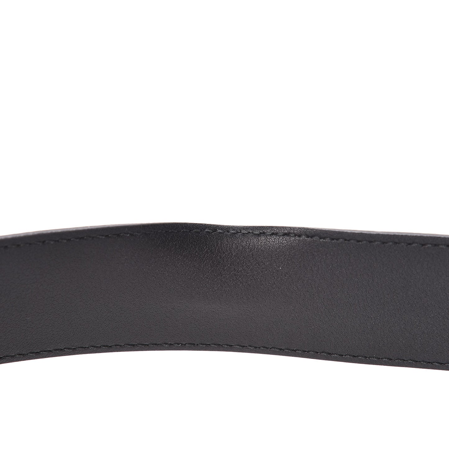 Moon Calfskin Pearl Double G 40mm Belt 90 36 Black Cream