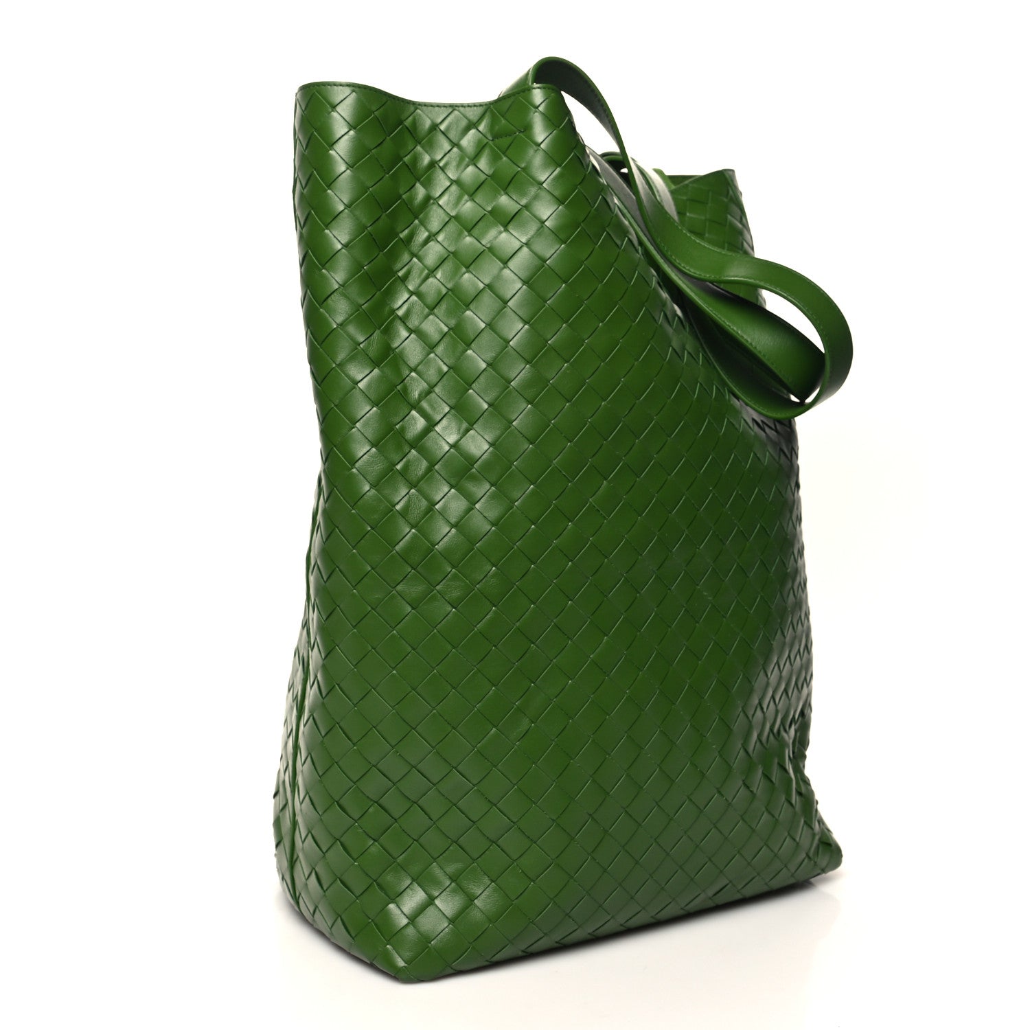 Bottega Veneta Calfskin Intrecciato Large North South Tote Bag Aloe 4 of 11