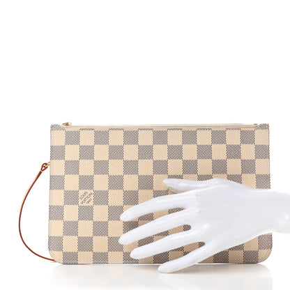 Louis Vuitton Damier Azur Neverfull MM GM Pochette 2 of 8