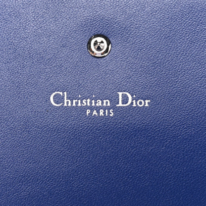 Christian Dior Grained Calfskin Diorama Croisiere Chain Wallet Blue 5 of 9