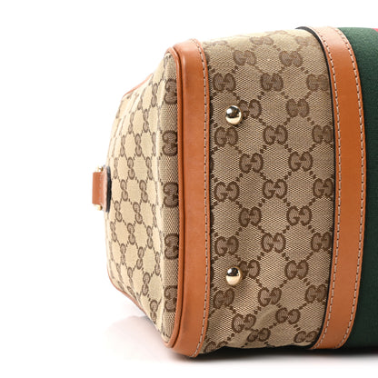 Gucci Monogram Vintage Web Medium Boston Tobacco 9 of 10