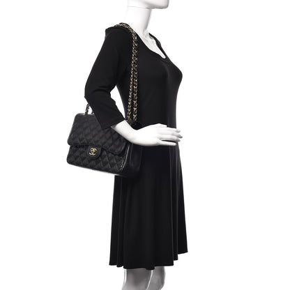 Chanel Caviar Quilted Jumbo Double Flap Black 2 of 24