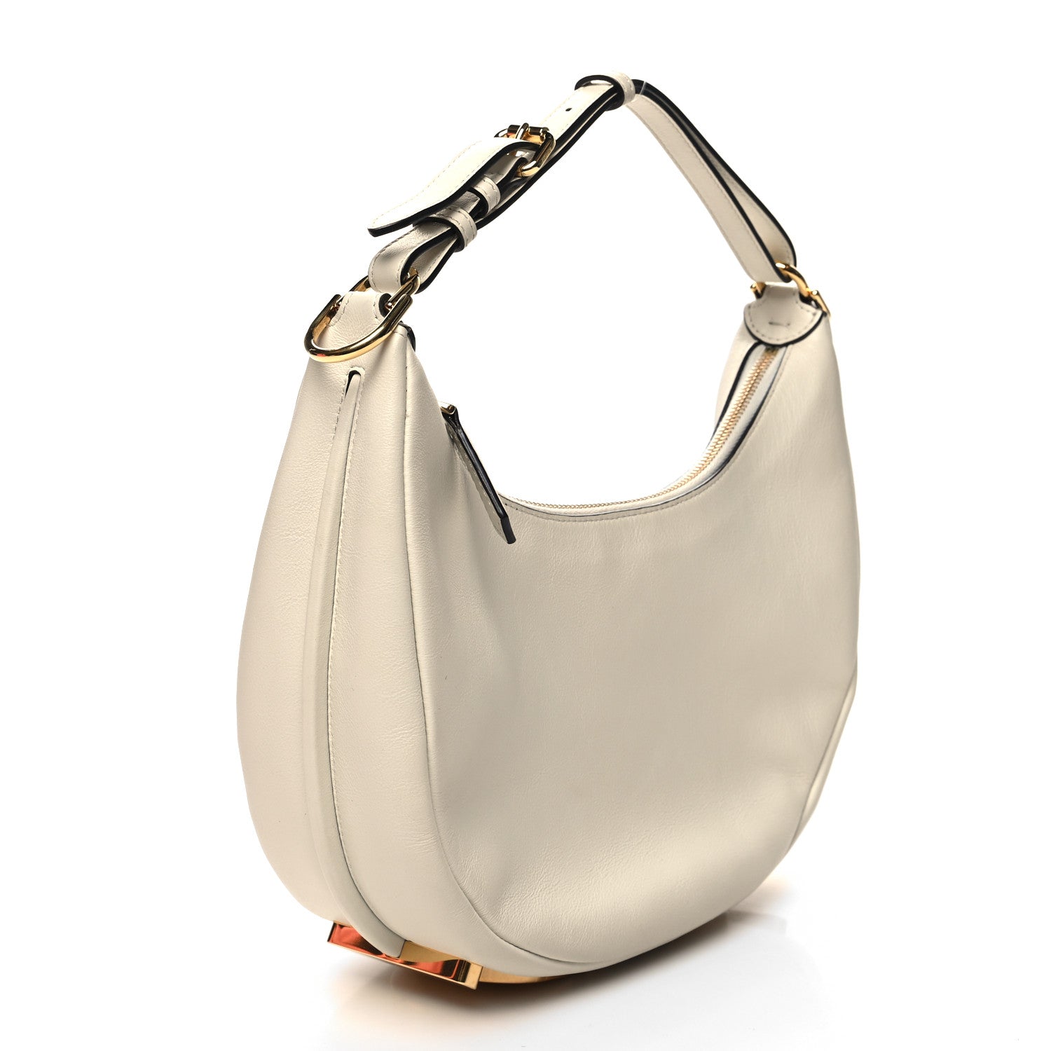 Fendi Vitello Grace Matte Small Fendigraphy Hobo Bag White Ice 3 of 11