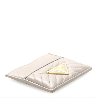 Prada Nappa Impunture Logo Card Holder Pomice 4 of 10
