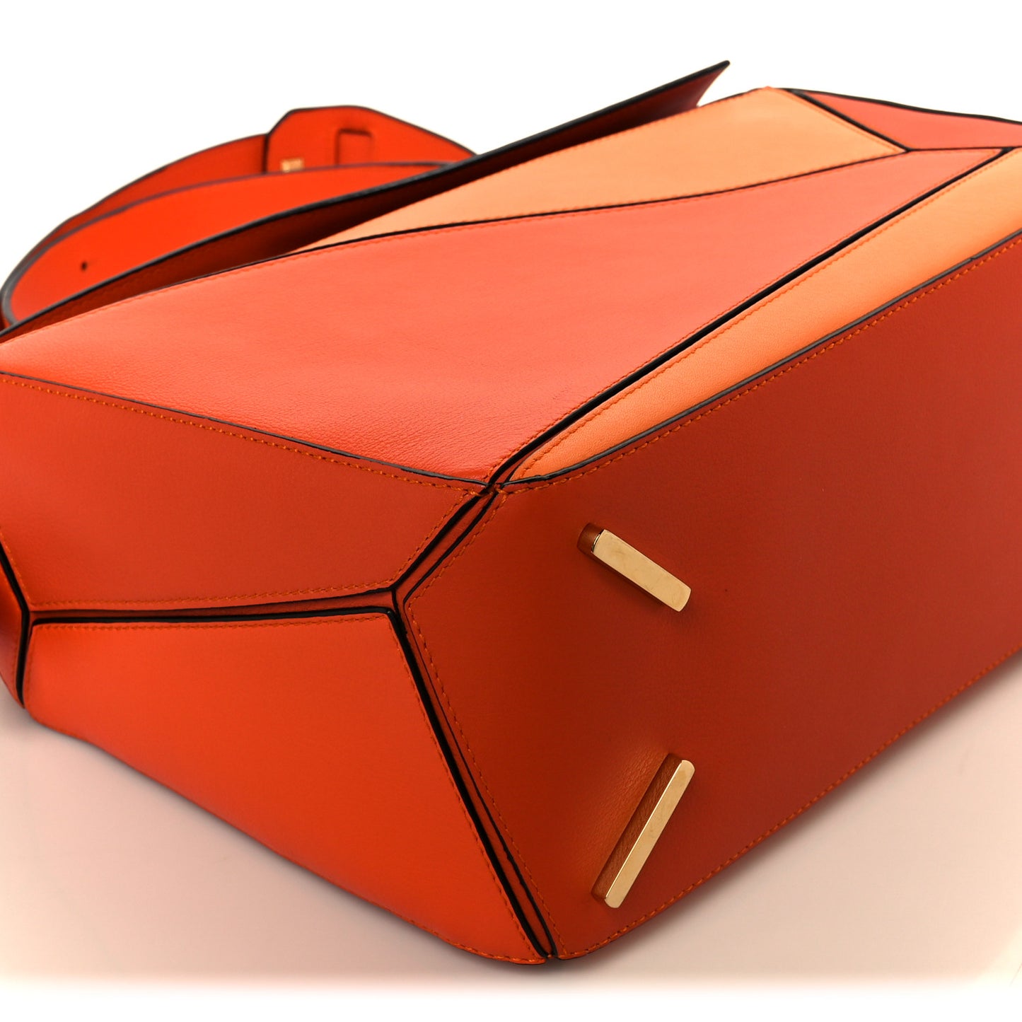 Calfskin Medium Puzzle Bag Orange Multi
