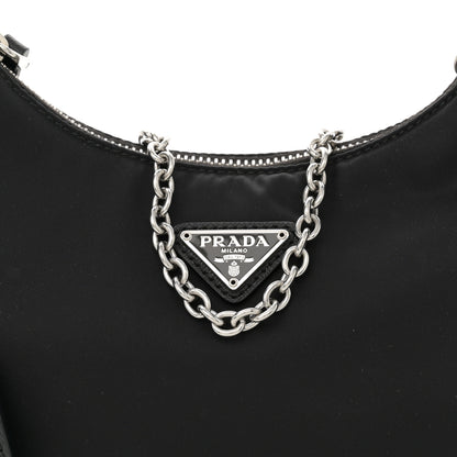 Prada Nylon Re-Edition 2005 Shoulder Bag Black 8 of 10