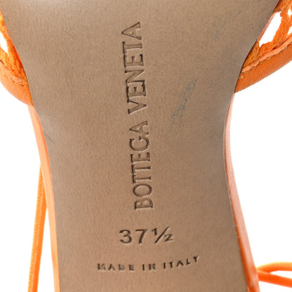 Bottega Veneta Mesh Nappa Stretch Ankle Tie 90mm Sandals 37.5 Tangerine 7 of 8