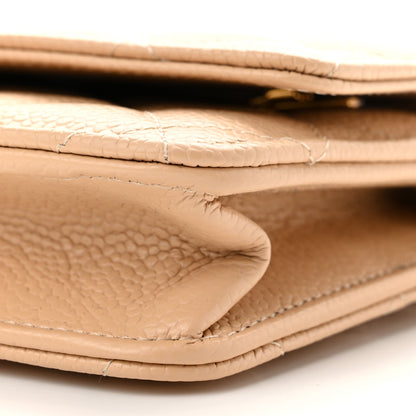 Chanel Caviar Quilted Wallet On Chain WOC Beige 11 of 11