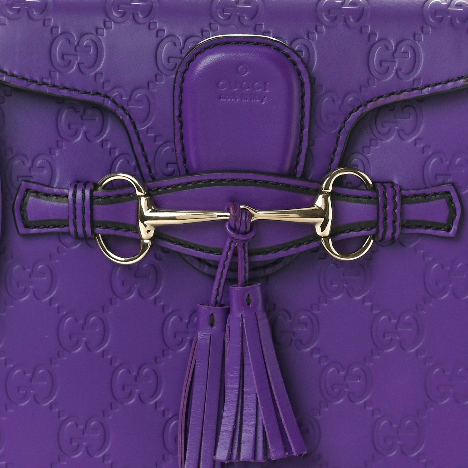 Gucci Guccissima Small Emily Chain Shoulder Bag Purple 8 of 10
