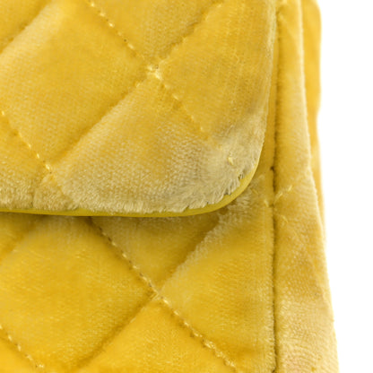 Chanel Velvet Quilted Mini Rectangular Flap Yellow 14 of 14