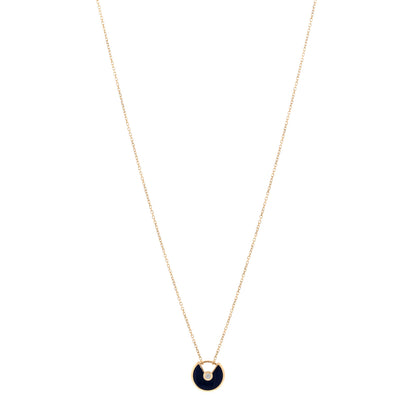 Cartier 18K Yellow Gold Diamond Lapis Lazuli XS Amulette de Cartier Pendant Necklace 1 of 4