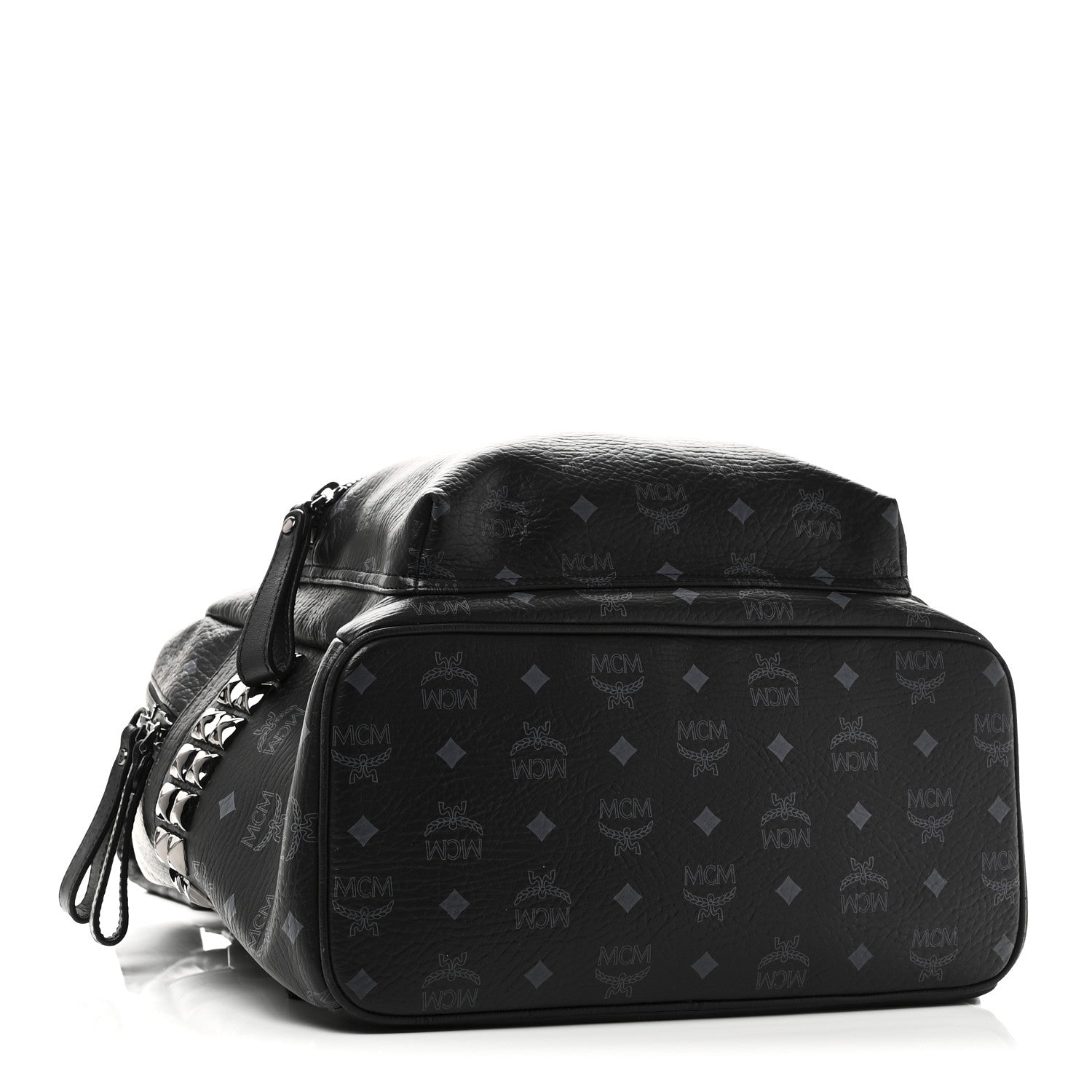 MCM Visetos Medium Side Studs Stark Backpack Black 4 of 9