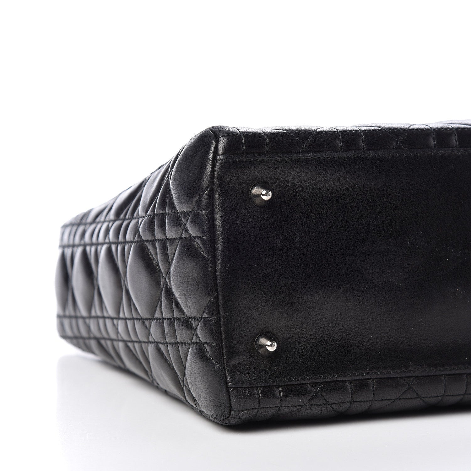 Christian Dior Lambskin Cannage Medium Lady Dior Black 8 of 12