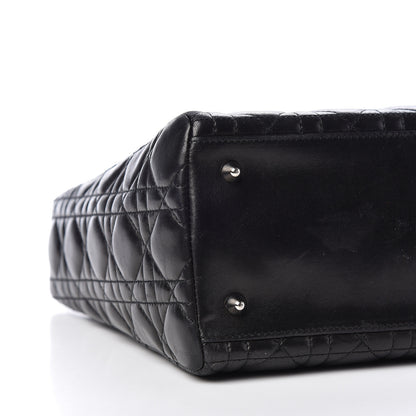 Christian Dior Lambskin Cannage Medium Lady Dior Black 8 of 12