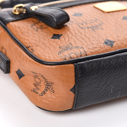 MCM Visetos Small Crossbody Bag Cognac Black 5 of 15