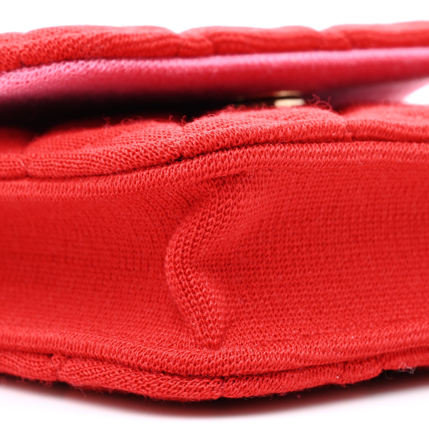 Chanel Jersey Quilted Micro Mini Flap Red 8 of 10